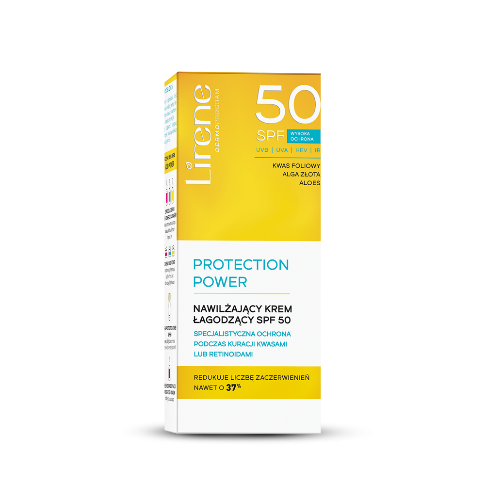 Lirene Krem Z Filtrem 50 Lirene ACID POWER Nawilżający krem łagodzący SPF 50 50 ml | Lirene